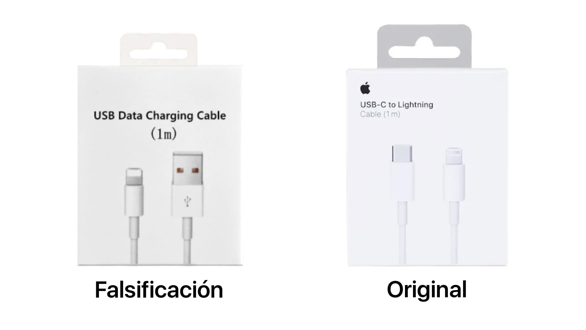 como RECONOCER un cable USB ORIGINAL de APPLE 🤔 cable ORIGINAL vs