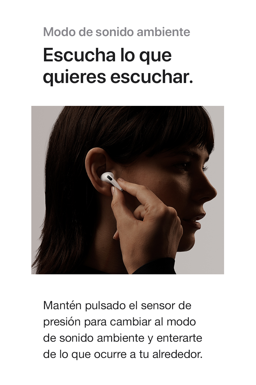 Airpods pro sonido online ambiente