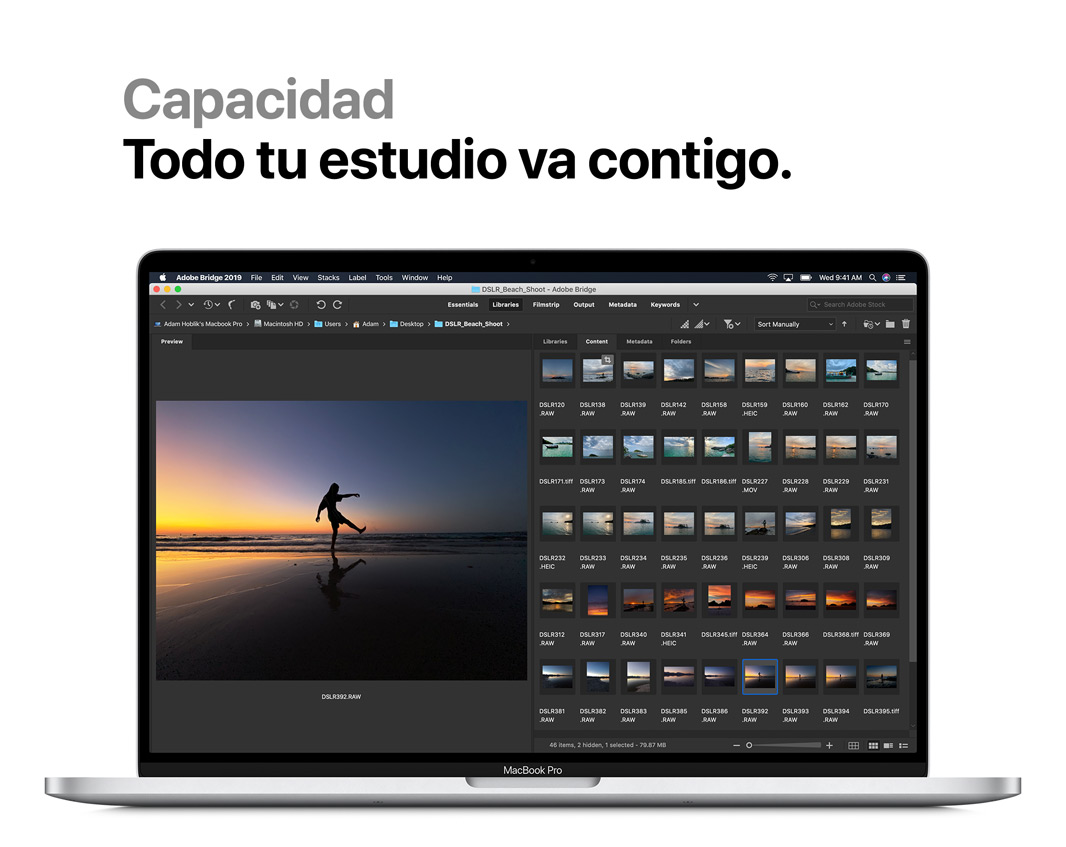 Capacidad del MacBook Pro de 16 pulgadas